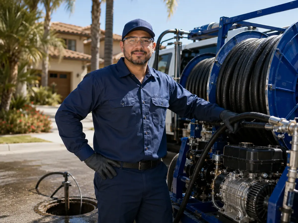 Hydro jet sewer cleaning in La Mesa