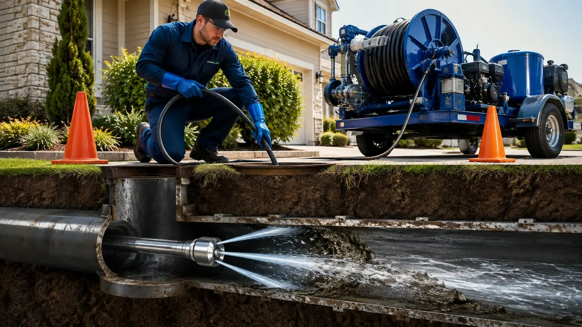 Main Sewer Line Hydro Jet Cleaning in La Mesa