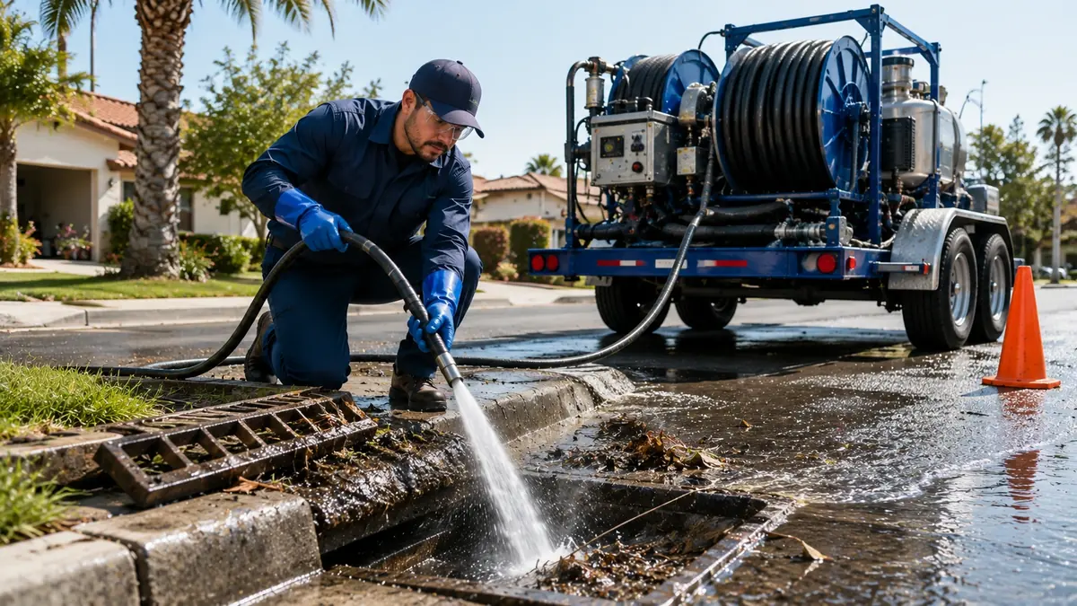 Storm Drain Hydro Jet Cleaning in La Mesa
