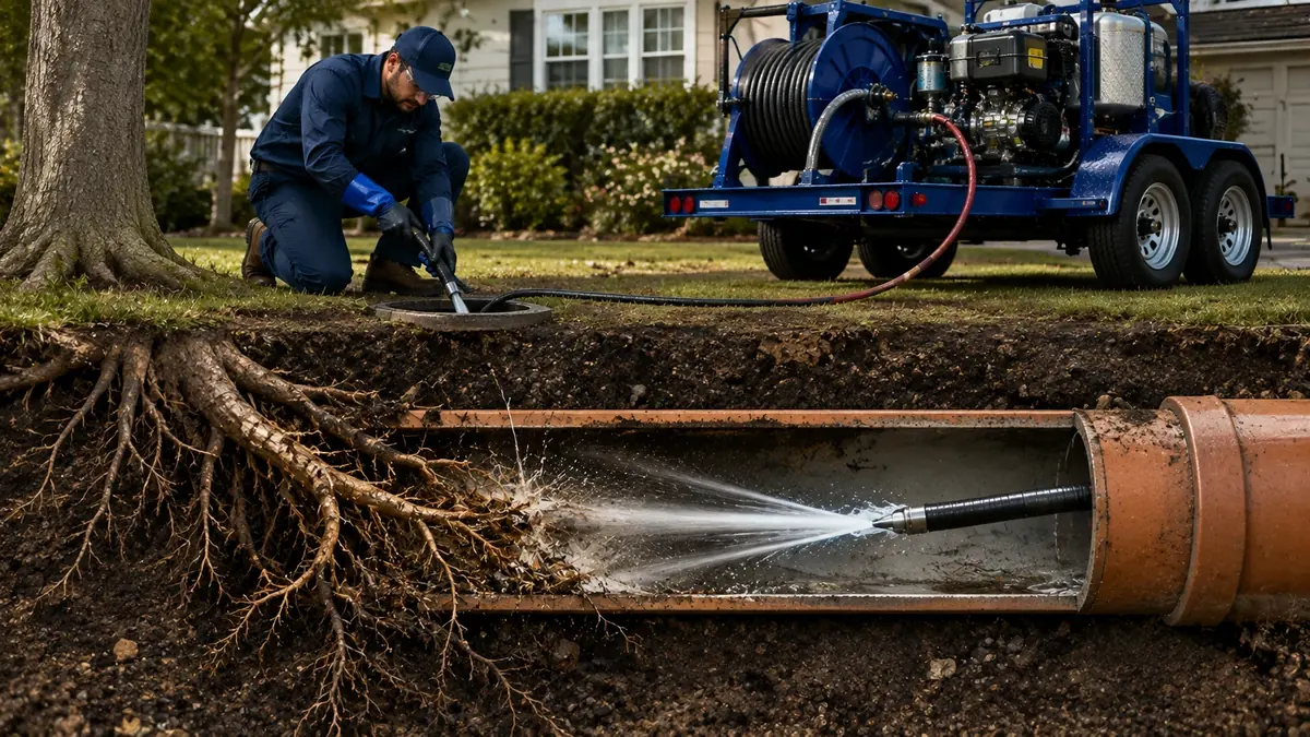 Tree Root Removal with Hydro Jetting in La Mesa
